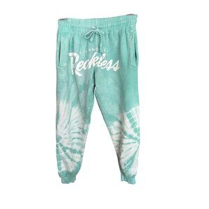 Young & Reckless Seafoam Green Tie Dye Joggers Size S